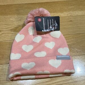 Girls weatherproof hat.